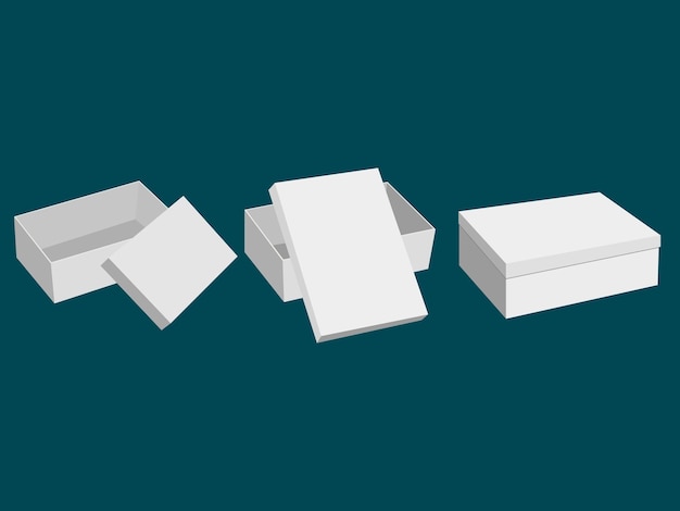 verpakkingsdozen whtie box vector