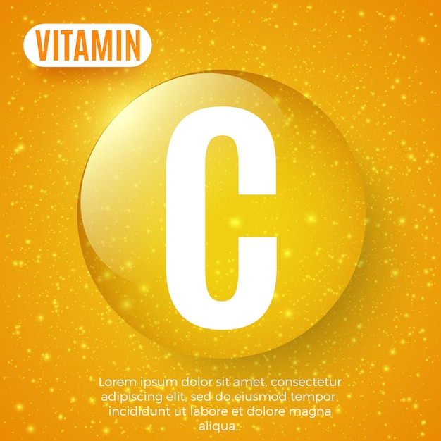 Vector verpakkingsontwerp voor vitaminecomplex vitamine c-capsule vectorillustratie