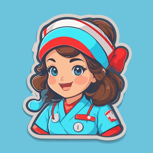Verpleegster cartoon vector
