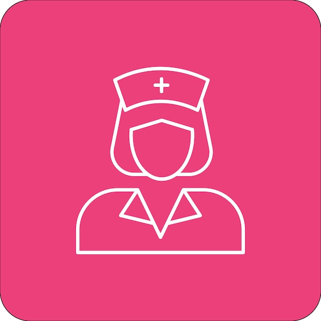 Verpleegster vector icoon Kan worden gebruikt voor apotheek icoon set