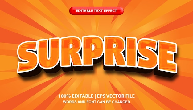 Verras bewerkbare teksteffectsjabloon, vetgedrukte tekst oranje kleur in sunbrust komische pop-artstijl