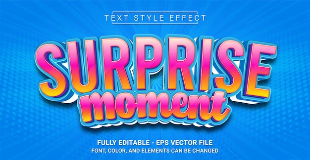 Verrassingsmoment Tekststijleffect Bewerkbare grafische tekstsjabloon