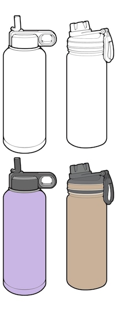 Vector verrekening kleuring van tuimelaar fles schets tekening vector tuimelaar fles in een schets stijl tuimelaar fles training sjabloon overzicht vector illustratie