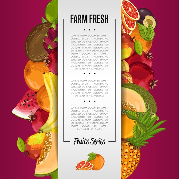 Vers biologisch fruit banner