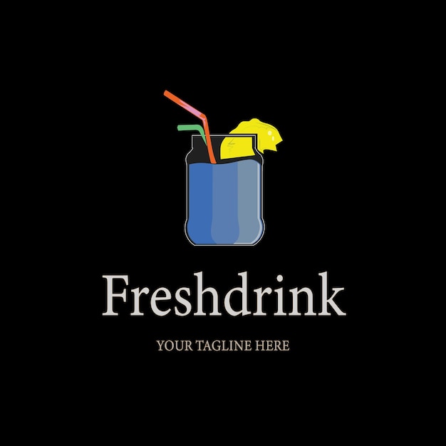 Vers drankje logo afbeelding gezondheid Premium Vector