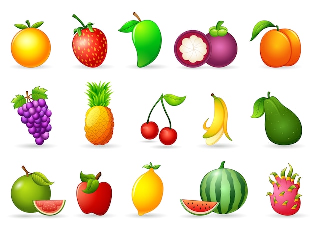 Vector vers fruit cartoon