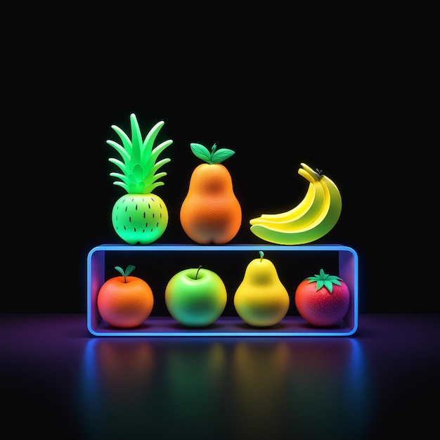 Vector vers fruit en groenten in dozen gezond voedsel vers fruit en granen in dozen gezondheidsvoedsel