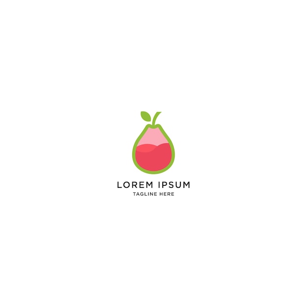 Vers fruit Guava Logo pictogram ontwerp sjabloon vectorillustratie