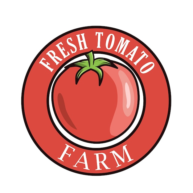 Vers tomatenboerderij logo-ontwerp