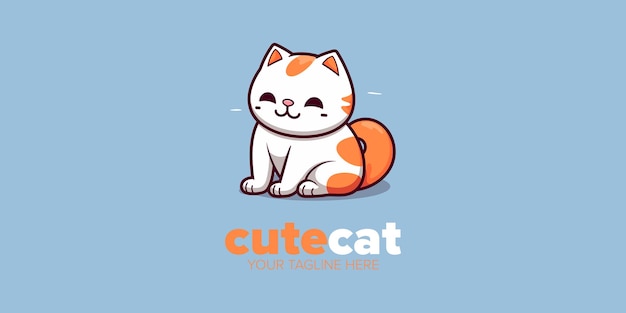 Versatile Cat Character Logo Ideal for Pet Stores Toys and a Variety of Brands