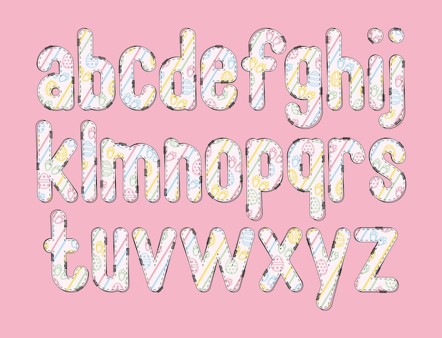 Vector versatile collection of harmony alphabet letters for various uses