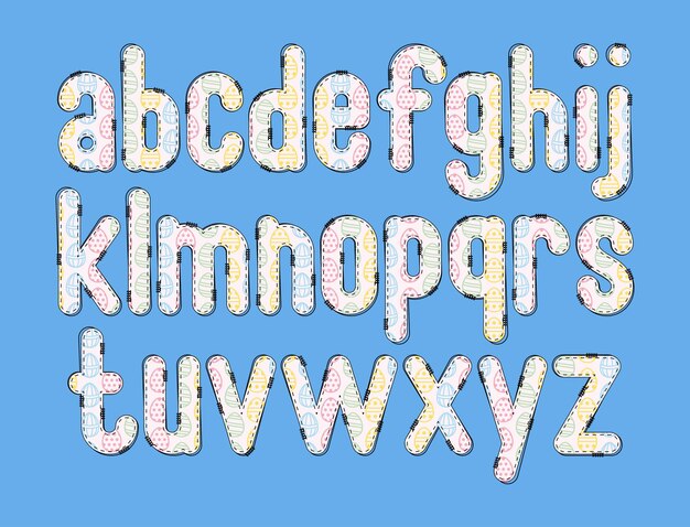 Вектор Многофункциональная коллекция букв азбуки пасхального парада для различных целей