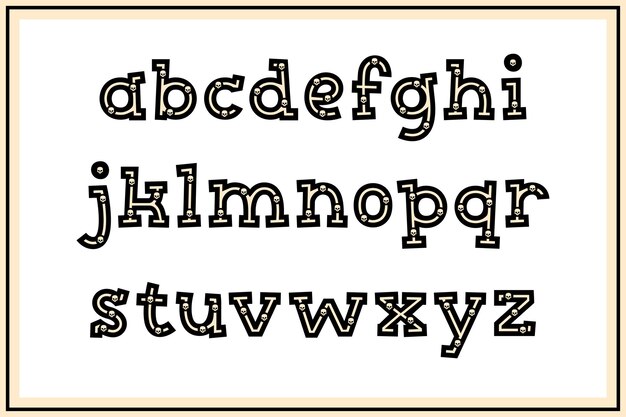 Vettore collezione versatile di lettere dell'alfabeto con teschio per vari usi