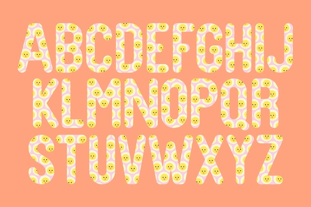 Vector versatile collection of sunny chick alphabet letters for various uses