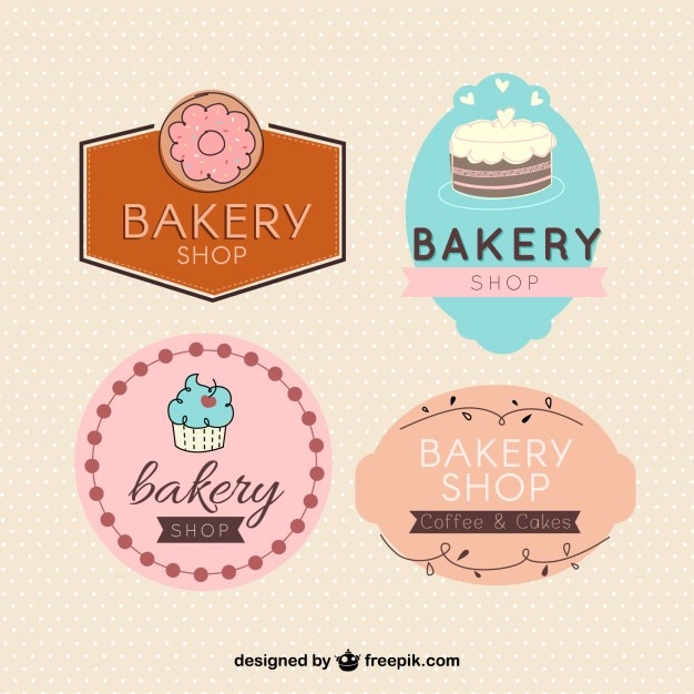 Verscheidenheid van leuke bakkerij badges