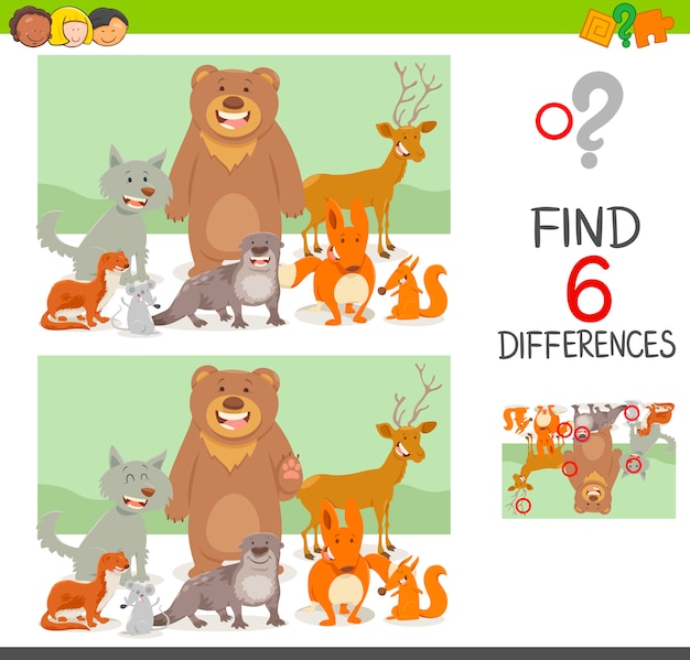 Verschillen spel met dieren