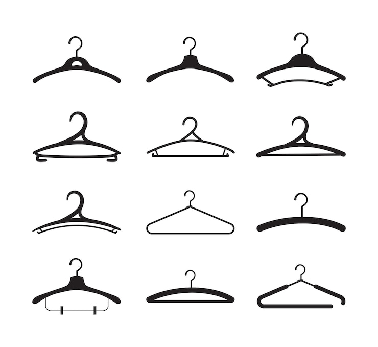 Vector verschillende hangers vector set