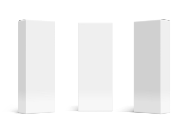 Verschillende hoek 3D lege pakketboxset