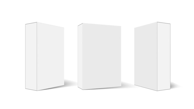 Verschillende hoek 3D lege pakketboxset