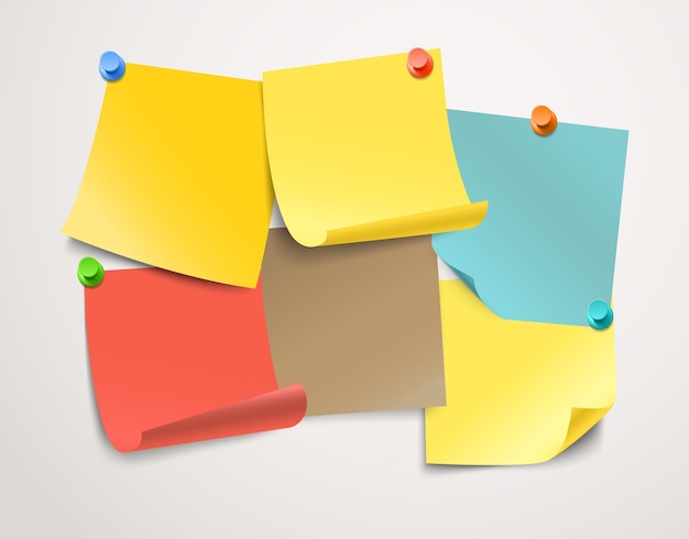 Verschillende kleuren papier stickers collectie. Sjabloon voor een tekst