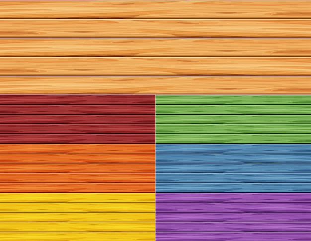 Verschillende kleuren van houten muren