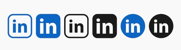 Verschillende LinkedIn-logo's en -iconen