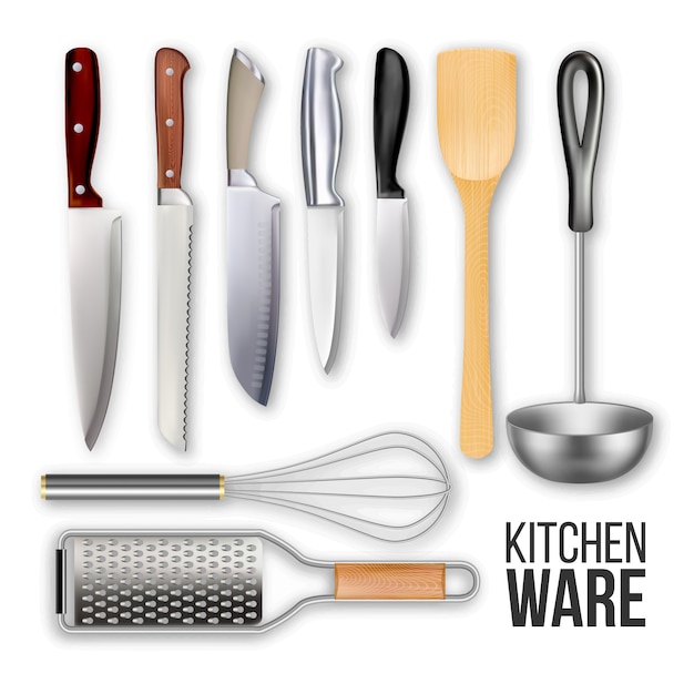 Verschillende messen en cook kitchen ware set