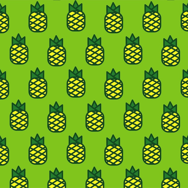 Verse ananas fruit naadloze patroon ontwerp vector illustratie eps 10