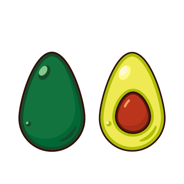 Vector verse avocado illustratie