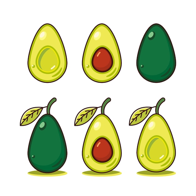 Vector verse avocado illustratie