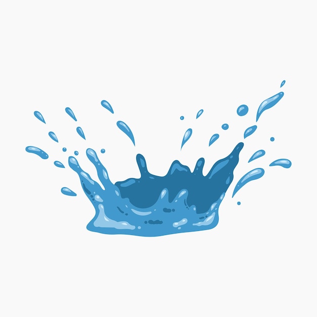 Verse Blauwe Water Splash Element Illustratie