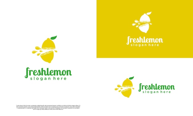 Verse citroen logo ontwerp grafisch element citroen logo pictogram gesneden citroen logo concept
