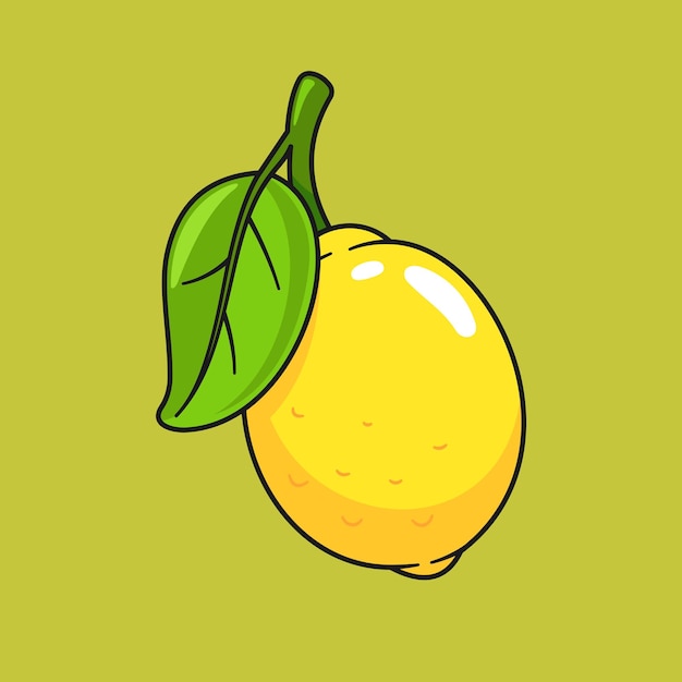 Verse citroen met verlof cartoon platte vector