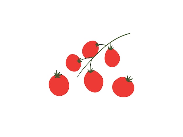 Verse groente rode tomaten kersen tomaten tak Biologische gezonde voedingsmiddelen