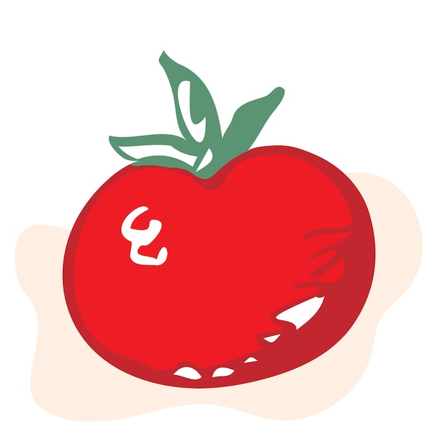 Verse groenten tomaten geïsoleerd op de achtergrond. vector illustratie