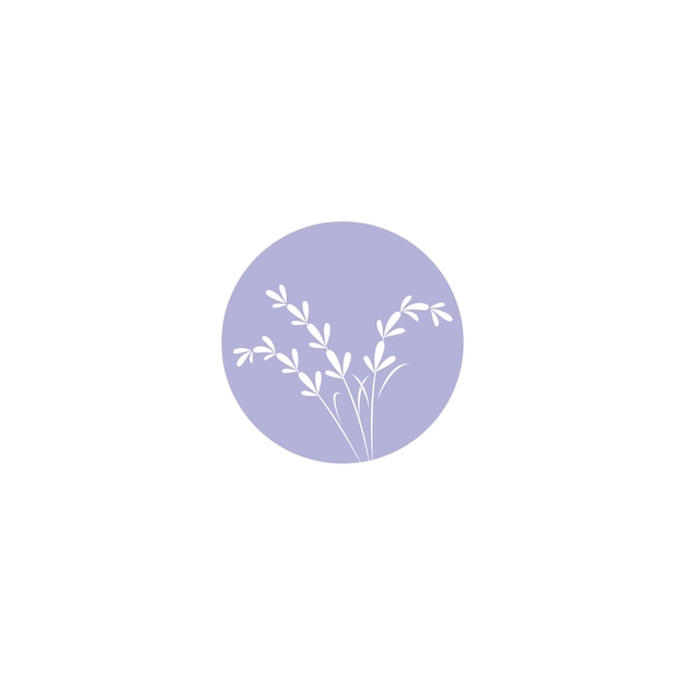 Verse lavendel bloem logo vector plat ontwerp