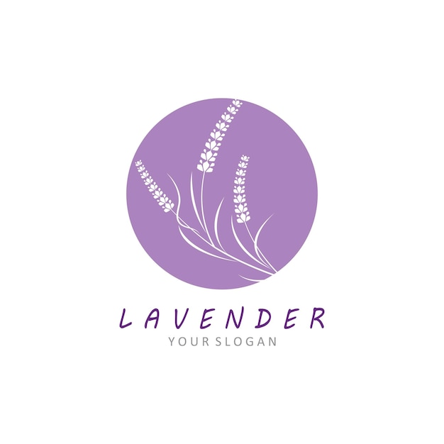 Verse lavendel bloem logo vector