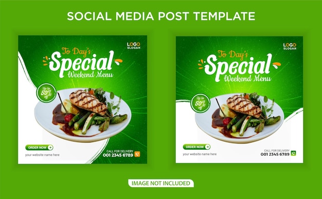 Verse speciale voedselwebadvertenties banner social media post