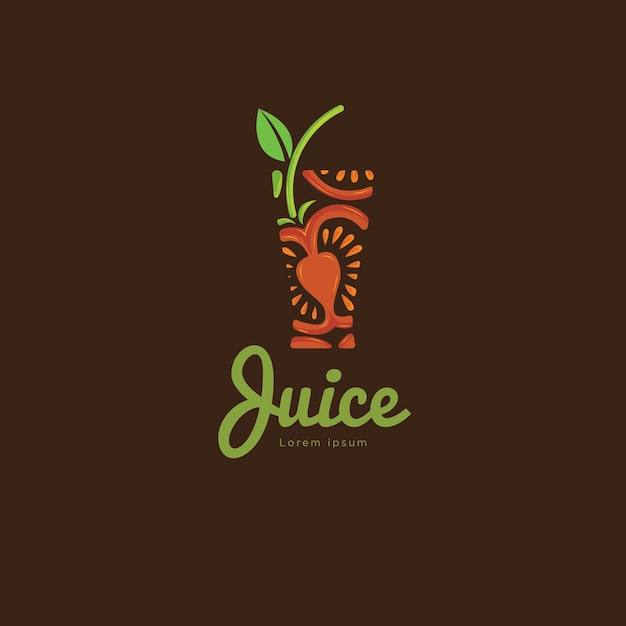 Verse tomatensap logo vectorillustraties