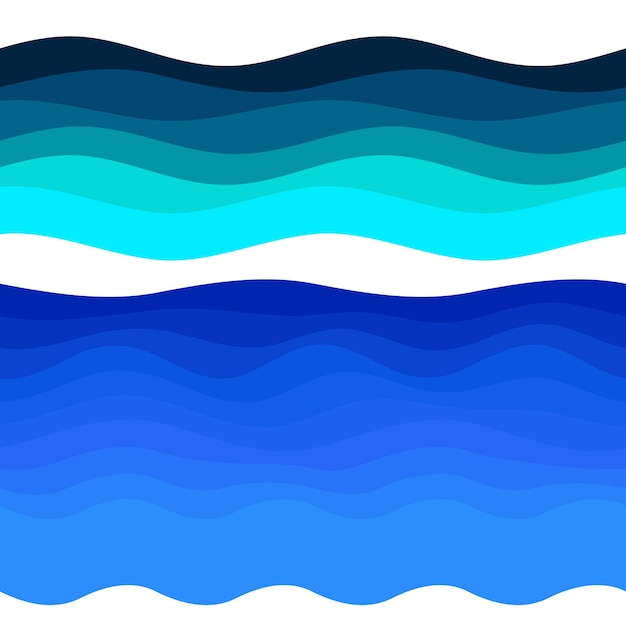 Versheid natuurlijk thema een zoetwaterachtergrond van blauw Elementen ontwerpen naadloze golf Abstracte golvende vectorillustratie eps10