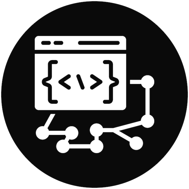 버전 제어 터 아이콘 일러스트레이션 No Code 아이콘 세트