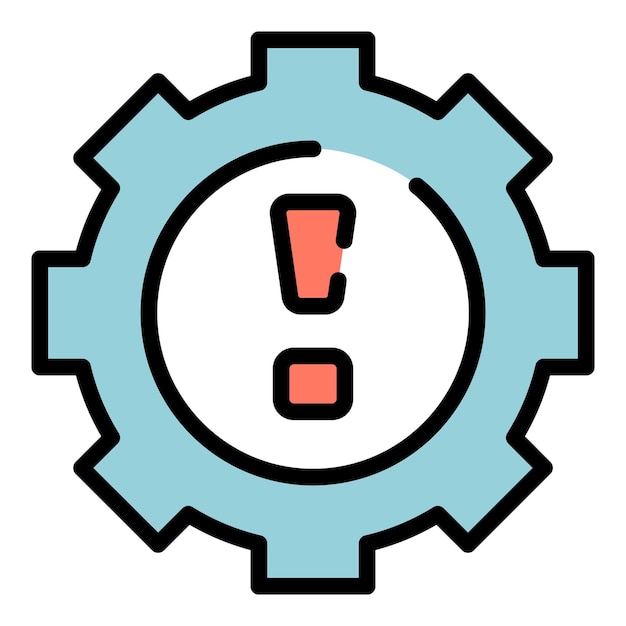 Versnelling risicoplan pictogram overzicht vector Digitale strategie Werk controle kleur plat