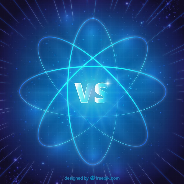 Vector versus background with atom