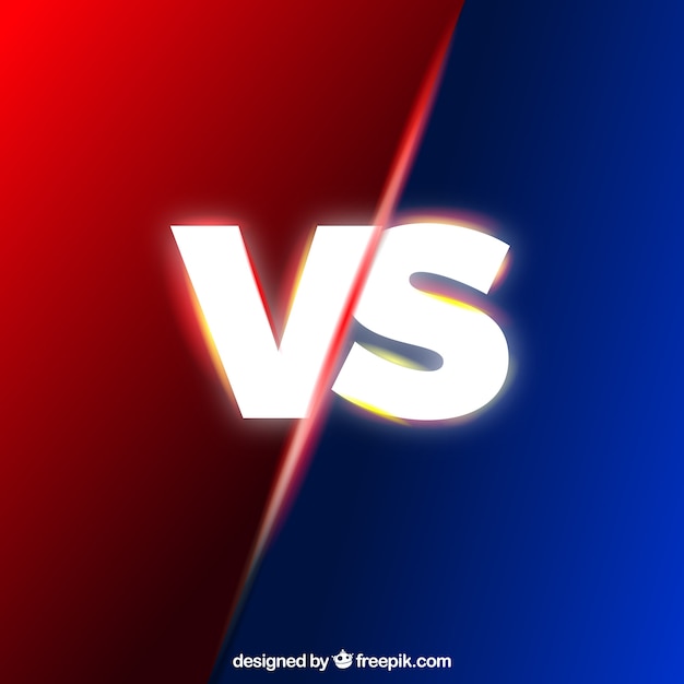 Vector versus background with neon effect