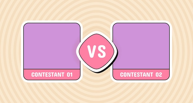 Versus battle colorful background in retro style Vs battle headline Competitions between contestants fighters or teams Vector illustration graphic design