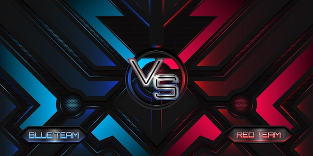 Versus battle fighting realistic 3d banner with modern logo