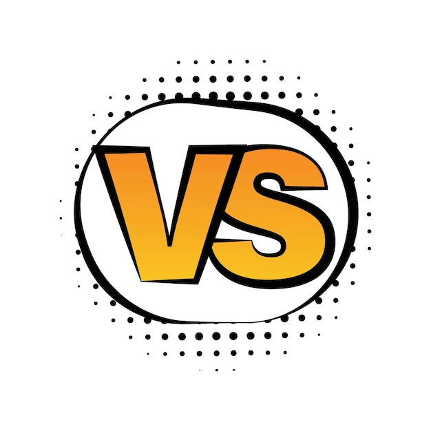 Versus battle illustration logo design template Versus vector icon VS letters for sports