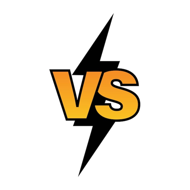 Versus battle illustration logo design template versus vector icon vs letters for sports