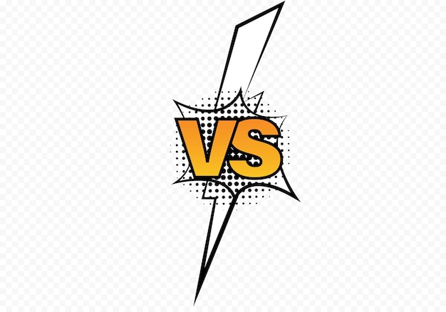 Vector versus battle illustration logo design template versus vector icon vs letters for sports