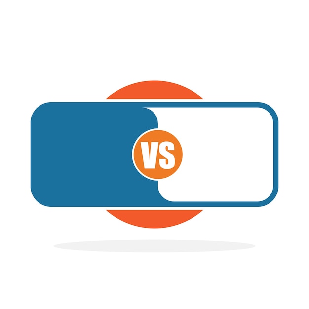 Vector versus brieven logo - vector. kleur creatief pictogram. versus scherm